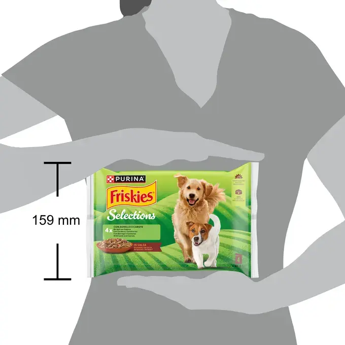 PURINA® FRISKIES® Adult με Αρνί και Καρότα σε Σάλτσα
