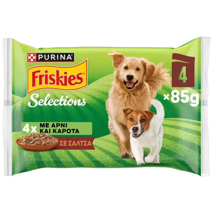 PURINA® FRISKIES® Adult με Αρνί και Καρότα σε Σάλτσα