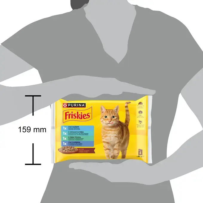 FRISKIES® Πολυσυσκευασία Θαλασσινών σε Σάλτσα