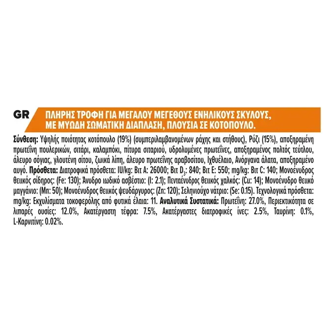 PRO PLAN LARGE ROBUST ADULT Everyday Nutrition Κοτόπουλο